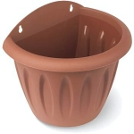 Кашпо настенное пластиковое 4л d-24см «Фелиция» терракотовый С122Т