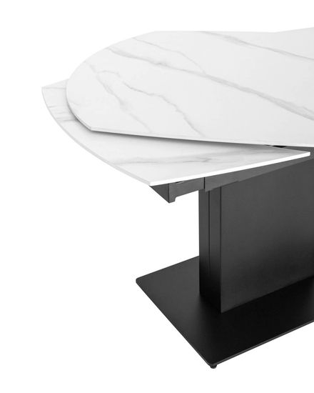 Стол обеденный Ceramic раскладной 120-180*90 керамика светлая под мрамор