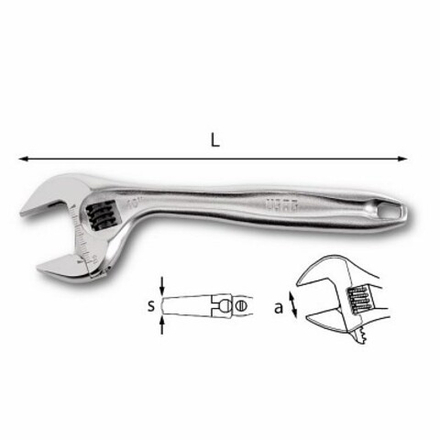 294 AD Ключ разводной с быстрой регулировкой 460 мм (18"), USAG (Италия)