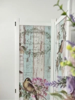 Ширма из массива дерева "Птички" 180см