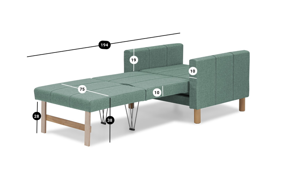 Кресло-кровать Уют Лайт Strong Plus 07 95*84*82 см, Зеленый Рогожка Выкатной Фиеста