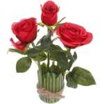 Цветочная композиция «Весенняя рапсодия» 14*23см Роза красная