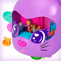 Polly Pocket - Кошка-самолет с двумя куклами + аксессуары HWP19 / артикул   HWP19  / GTIN 194735217779