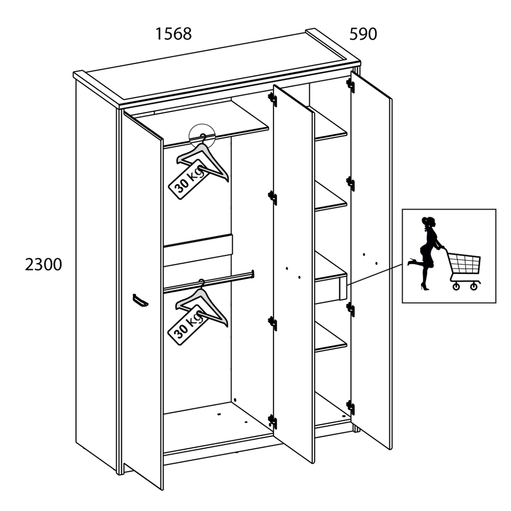 Ящик 46, JAZZ, Цвет КАШТАН НАЙРОБИ