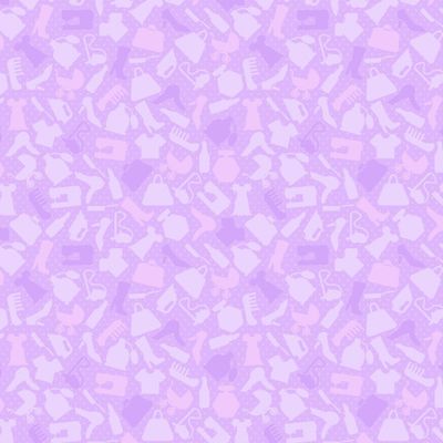 Бытовые предметы в лиловых тонах.