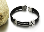 Мужской браслет из кожи и стали CrossFire mn00398