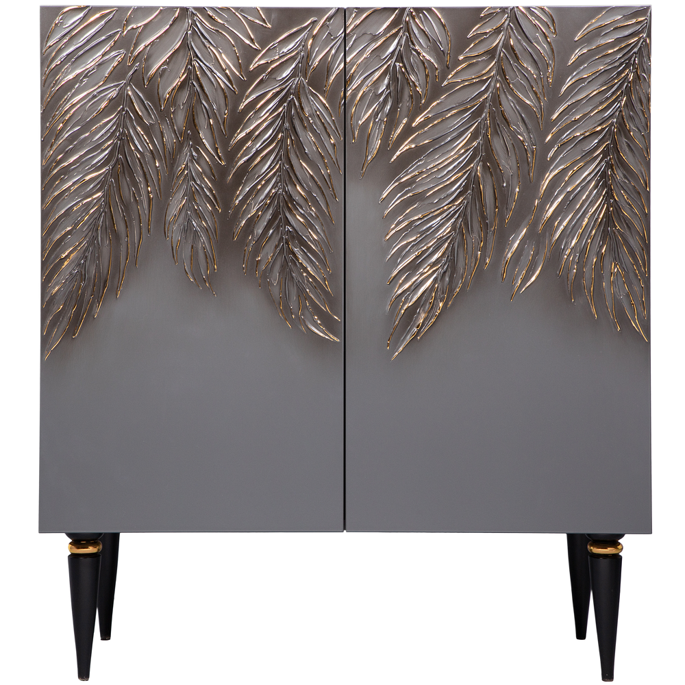 Комод Тропик Классик с 2 полками Серый Найт Голд