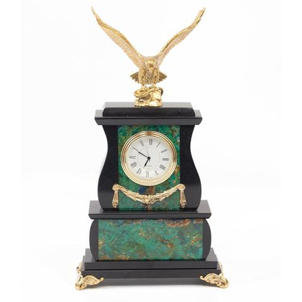 Часы "Орел" азурмалахит бронза 150х75250 мм 1850 гр. R116636