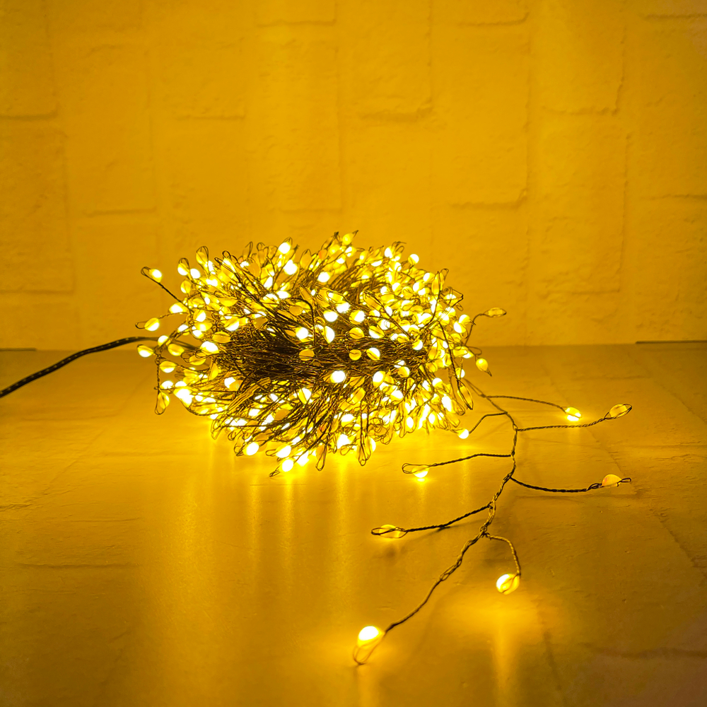 Гирлянда 1м Snake Light Капли Макро на черном проводе 400 ламп