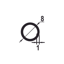 Труба круглая Лука 8*1 ТКр 01.2000.500 без окраса