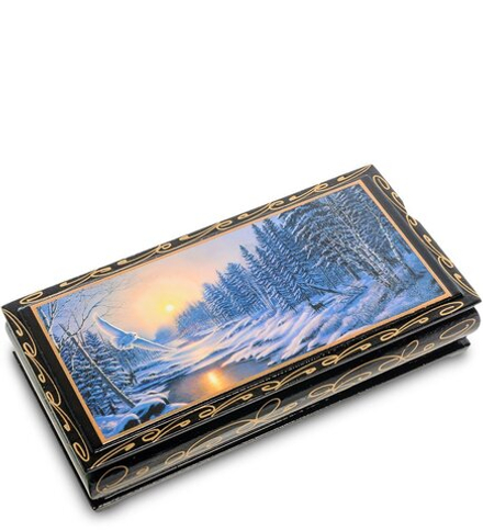 Народные промыслы ШК-11/55-D Шкатулка-купюрница в технике декупаж (8х17х4)