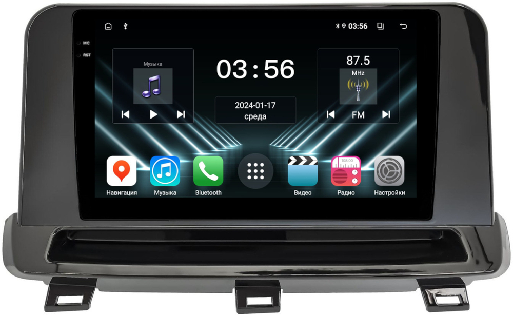 Магнитола для Nissan Rogue T33, X-Trail T33 2020+ (без штатного 360, вариант 2) - FarCar DX10-9609F2 монитор 10.36" IPS на Android 13, 4+64Гб, CarPlay