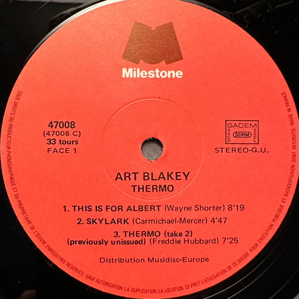 Art Blakey- Thermo 2LP (Франция 1973г.)