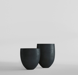 Кашпо, коллекция Concrete (Midnight), форма BARREL
