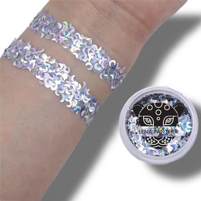 Блёстки серебряные "Луна" 5 гр сухие крупные