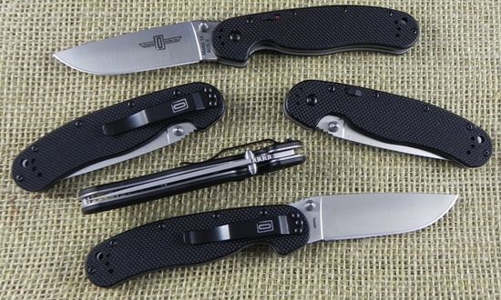 Складной нож -полу автомат Ontario RAT 1 Folder ONT/8870 c клинком из стали AUS-8A, рукоять G10