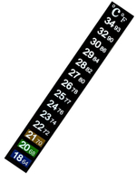 Термометр самоклеящийся LCD 18-34 C, полоска 13x2 см, 3 шт.