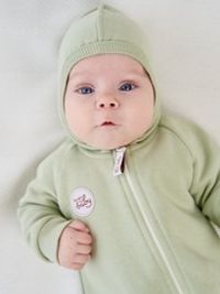 Комбинезон с закрытой ножкой "Шалфей" утепленный 0+