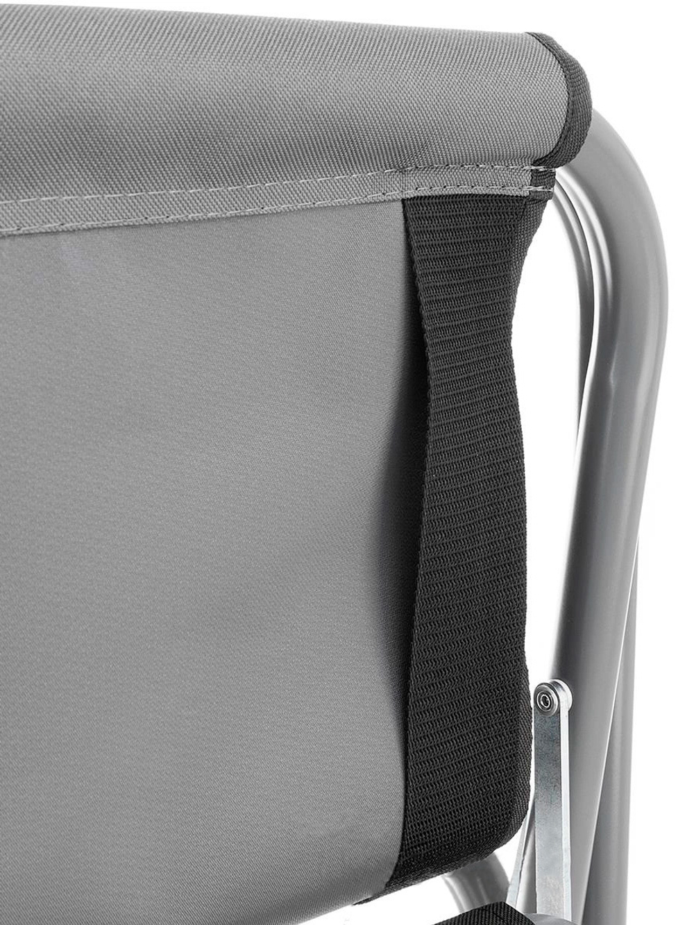 Кресло раскладное Nisus с откидывающим столиком.140кг, карман (алюм. д25) зеленый ромб/серый (N-DC-95200T-K-GG)