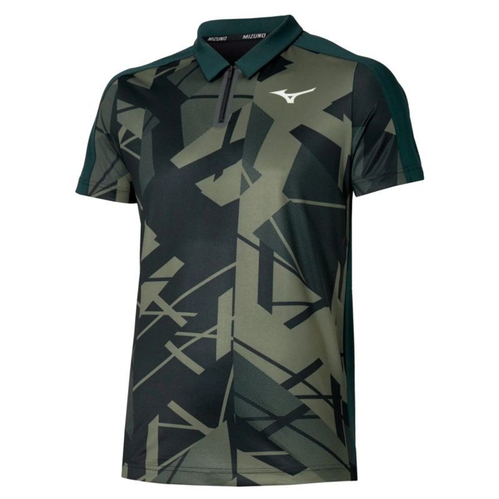 Мужское теннисное поло Mizuno Daybreakers Shadow - black/grape leaf