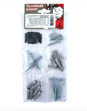 Набор дюбелей с саморезами № 4 (52 шт) 600580