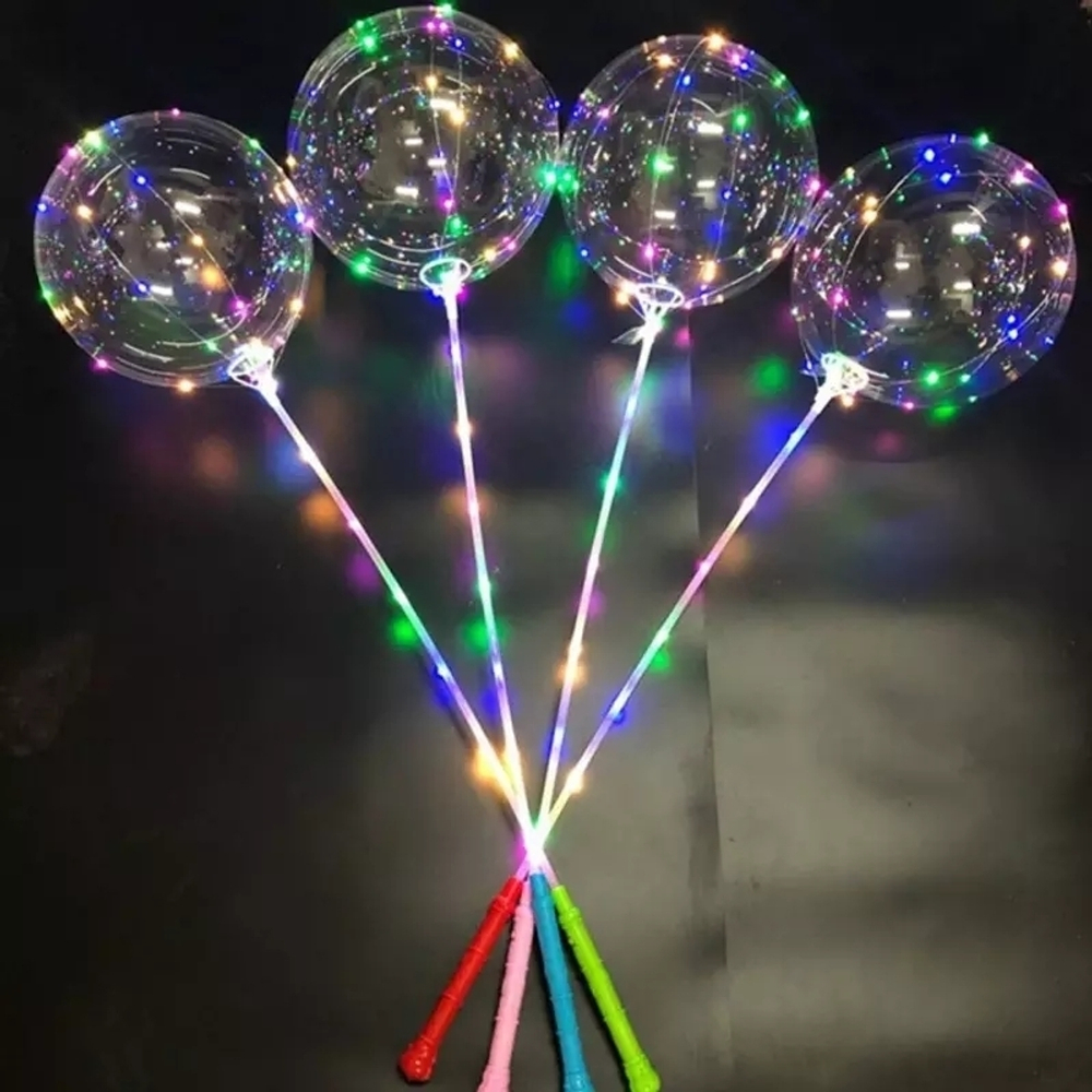 Светящиеся Шары BO-BO с LED подсветкой, Воздушные шарики 20 / 38 см