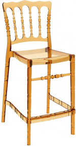 Стул прозрачный полубарный Siesta Contract Opera Bar 65, янтарный