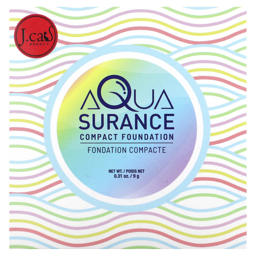 J.Cat Beauty, Компактная тональная основа Aquasurance, оттенок ACF101 слоновая кость, 9 г