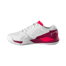 Детские теннисные кроссовки Wilson Rush Pro Ace All Court Shoe Kids - White, Berry