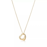 Подвеска из жёлтого золота 18k,Tiffany 💠Open heart 16mm