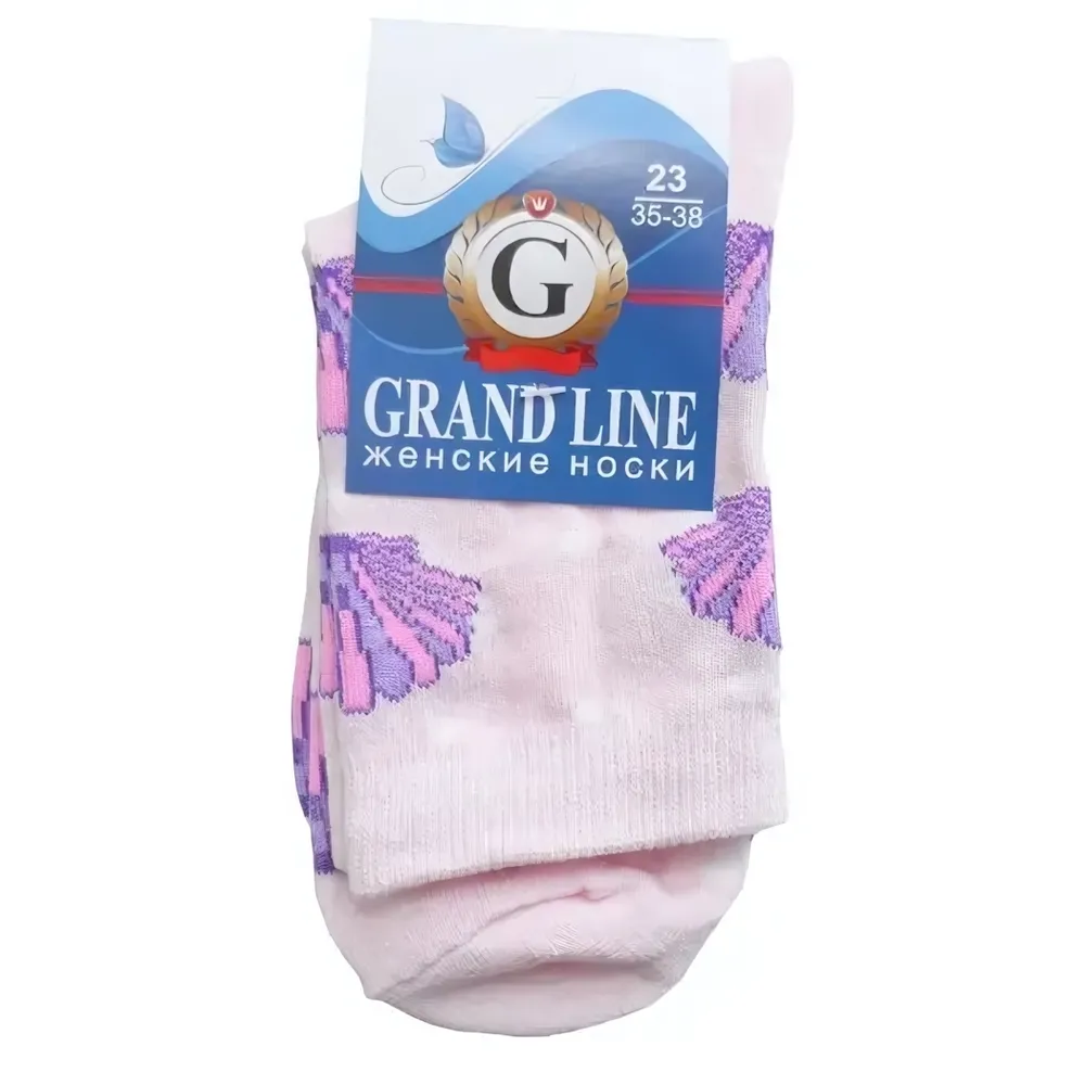 Носки женские GRAND LINE (Ж-38, ракушки), р. 23 (в)