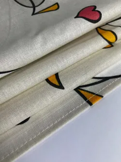 Наволочка 1шт бязь Сказка "Гусь обнимусь" 45x45 см на молнии