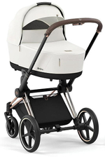 Коляска Cybex Priam IV Rosegold complete Cloud T Leaf Green Plus Base T 3 в 1 Off White