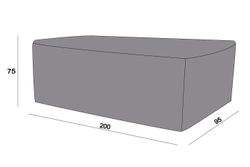 Защитный чехол на стол Латте 200×95×75 см, цвет серый