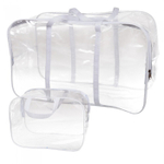 Сумка в роддом набор 2 шт "Комфорт" прозрачный ПВХ (серый)