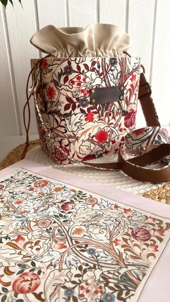 ЦВЕТОЧНЫЙ ВИХРЬ В СТИЛЕ У. МОРРИСА , 100% хлопок Handmade Fabrics 6