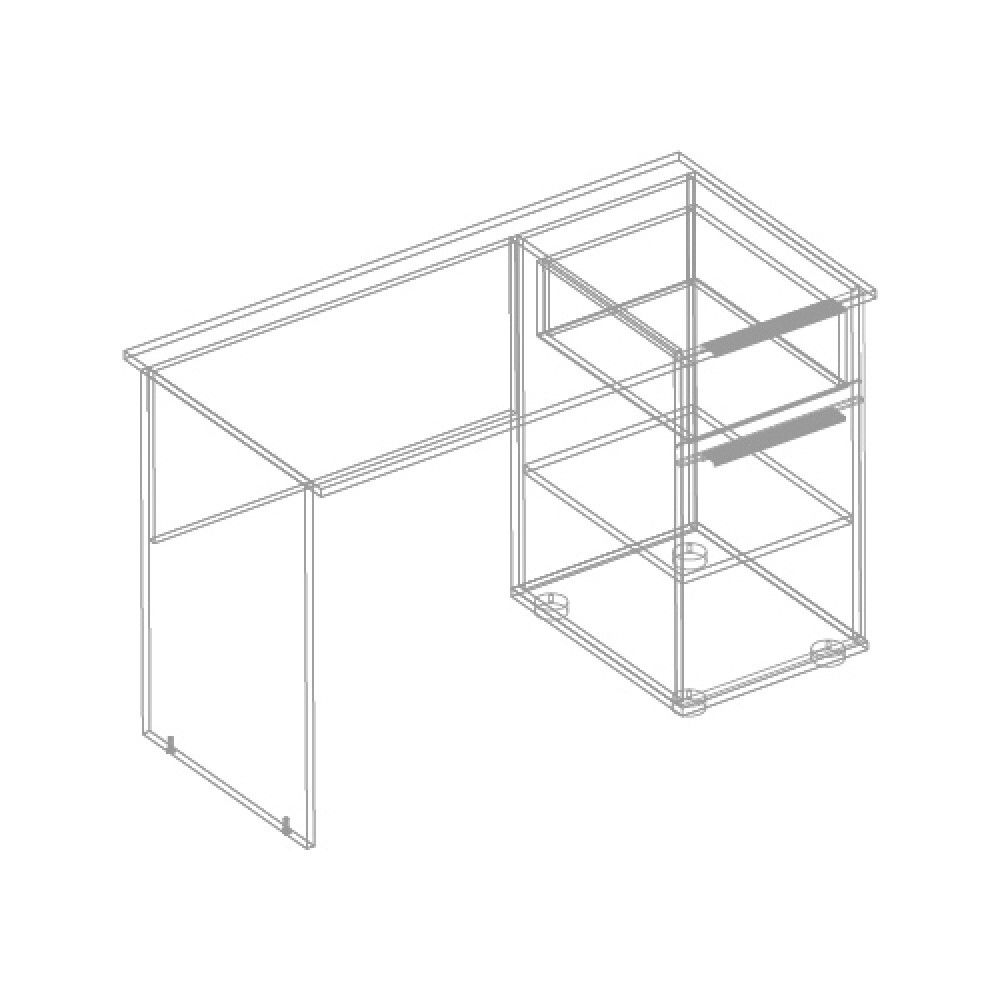 Стол письменный правый МС "Стил"