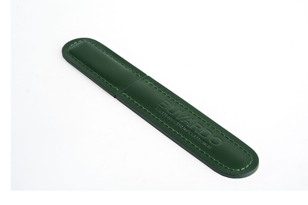 Канцелярский нож с ножнами BUVARDO БИЗНЕС из кожи цвет ЗЕЛЕНЫЙ