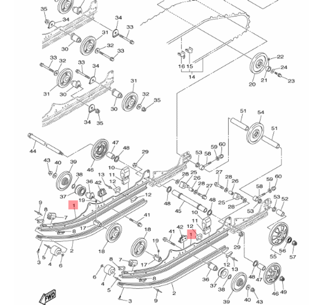 Полоз трака Yamaha 8JE-4741A-00-00