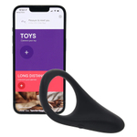 Черное эрекционное виброкольцо 3,3см с управлением через приложение We-Vibe Verge 2 Triple Smart Stimulator Vibrating Ring Black SNVG2SG9