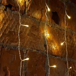 ULD-C3020-264-TTK WARM WHITE IP44 Занавес светодиодный с эффектом мерцания. 3х2м. 264 светодиода. Теплый белый свет. Провод прозрачный. TM Uniel