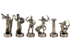 Manopoulos Шахматы сувенирные "Битва Титанов" бронзовые