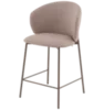 Полубарный стул Blaze 60 см, бежевый велюр, бежево-серые ножки