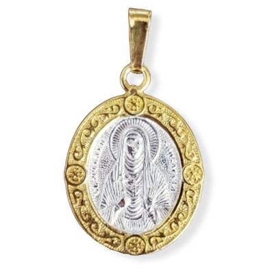Нательная именная икона святая Елизавета с позолотой