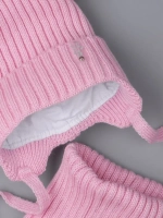 Шапка со снудом для девочки демисезонная