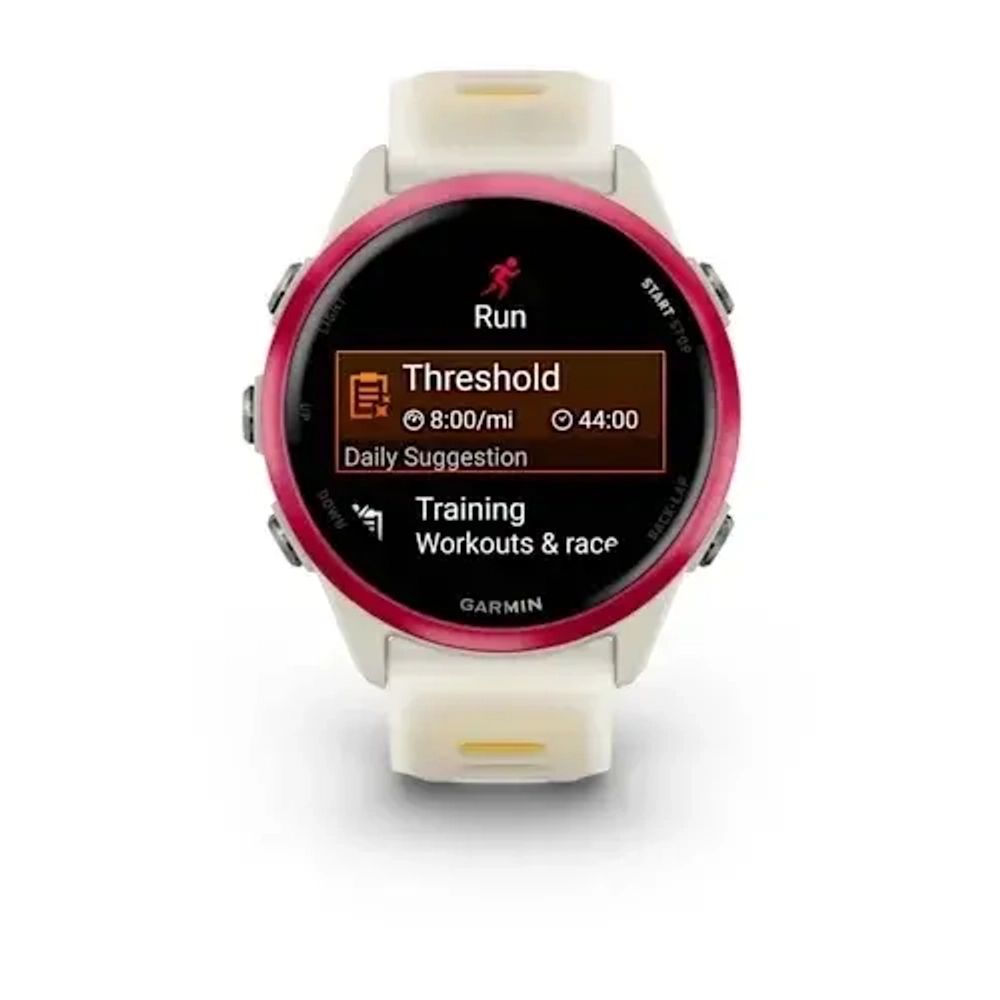 Умные часы Garmin Forerunner 570 42mm Raspberry Aluminum with Translucent Bone/Mango (010-02970-42)