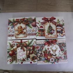 GAEM Пакет подарочный (бумага 210г/м2, блок 12шт), L31 W12 H42 см, 4в.