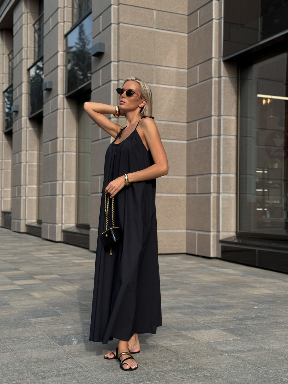 Сарафан в длине макси из хлопка