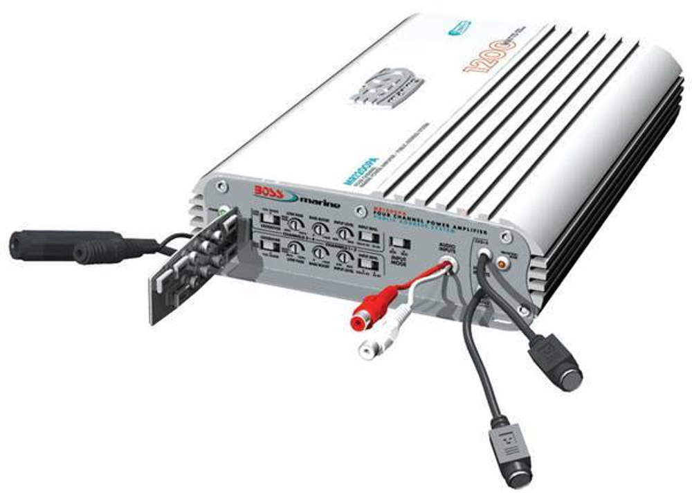 Усилитель с системой оповещения Boss Audio MR1200PA, 1200 Вт, 4 канала