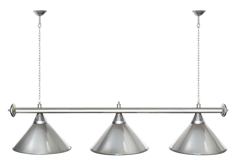 Лампа STARTBILLIARDS 3 пл. (плафоны зеленые,штанга зеленая,фурнитура золото)